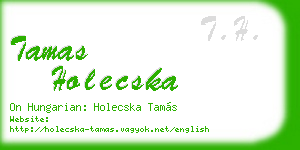 tamas holecska business card