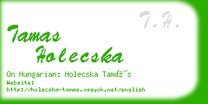 tamas holecska business card